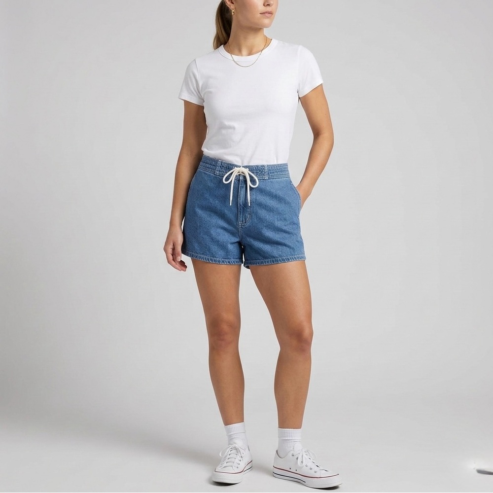 Y2K Vintage Lace-up LEI Blue Jean Shorts|Size 11|Juniors